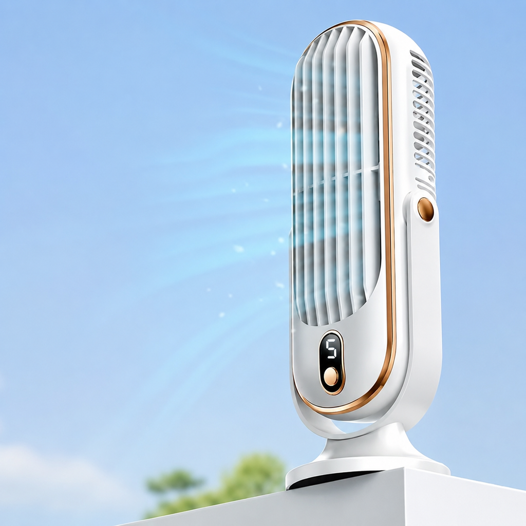 Tragbarer USB Desktop-Ventilator batteriebetrieben für Zuhause, Büro und Reisen | Temsk