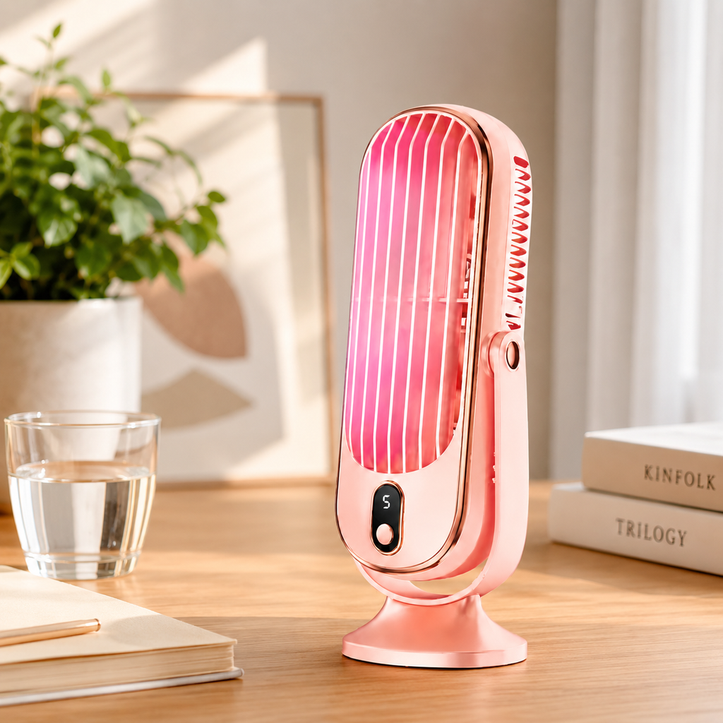 Tragbarer USB Desktop-Ventilator batteriebetrieben für Zuhause, Büro und Reisen | Temsk
