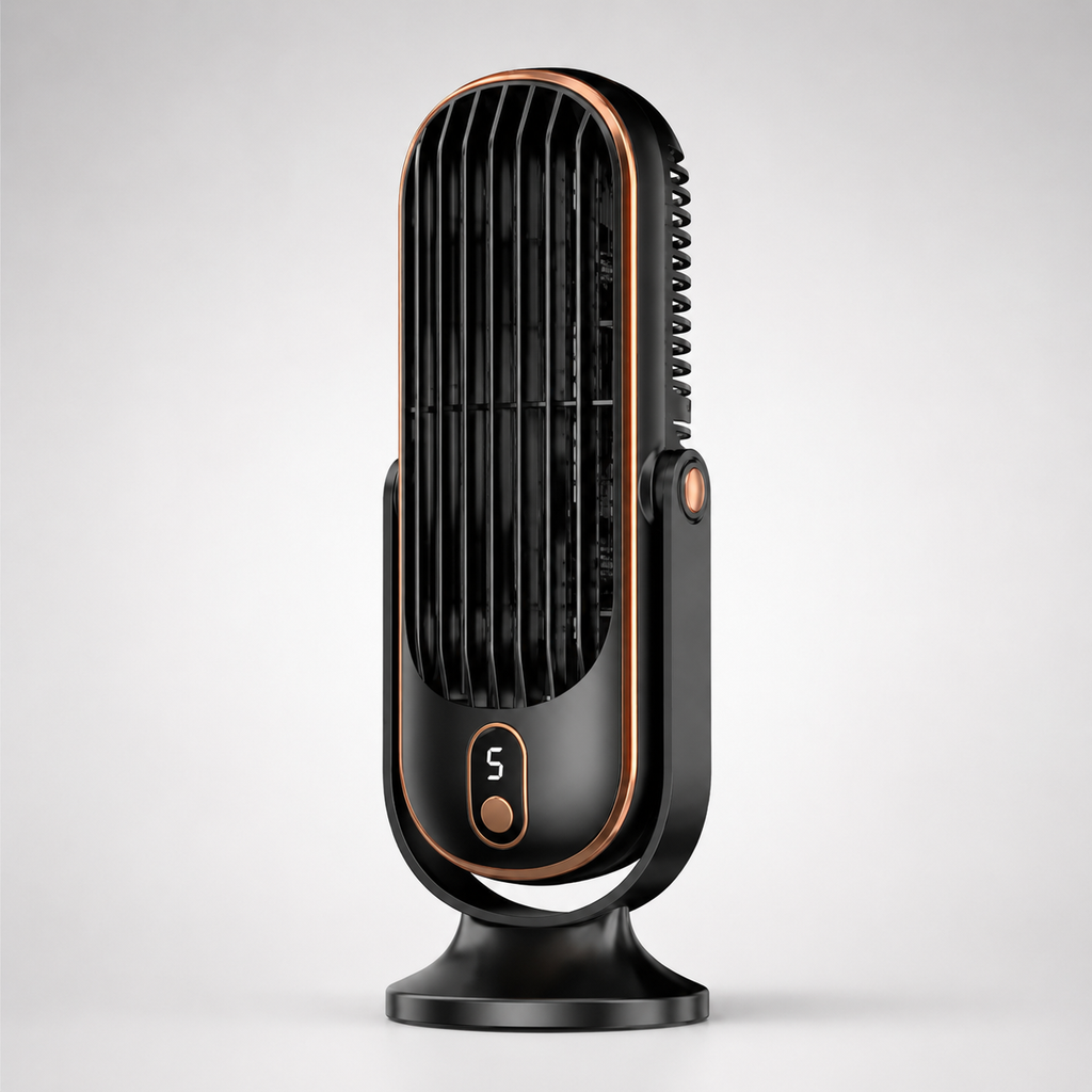 Tragbarer USB Desktop-Ventilator batteriebetrieben für Zuhause, Büro und Reisen | Temsk