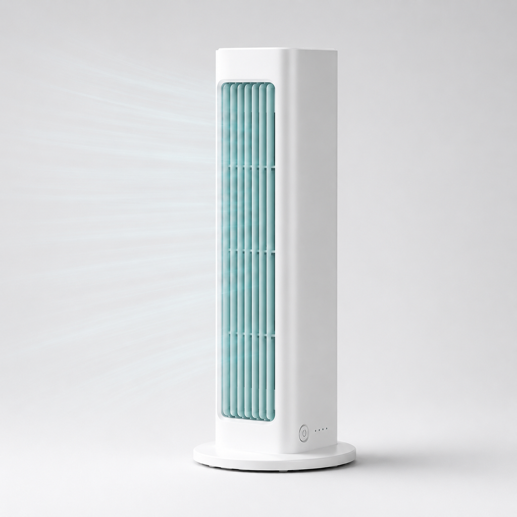 Oszillierender Turmventilator mit leiser, kompakter, tragbarer Kühlung | Temsk