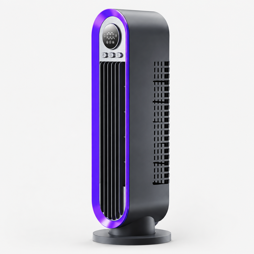 Leiser hoher schlanker oszillierender Turmventilator für tragbare Kühlung | Temsk