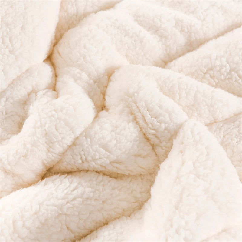 Astra LuxeWarm Cozy Lamb Fleece Throw Blanket For Winter | Temsk