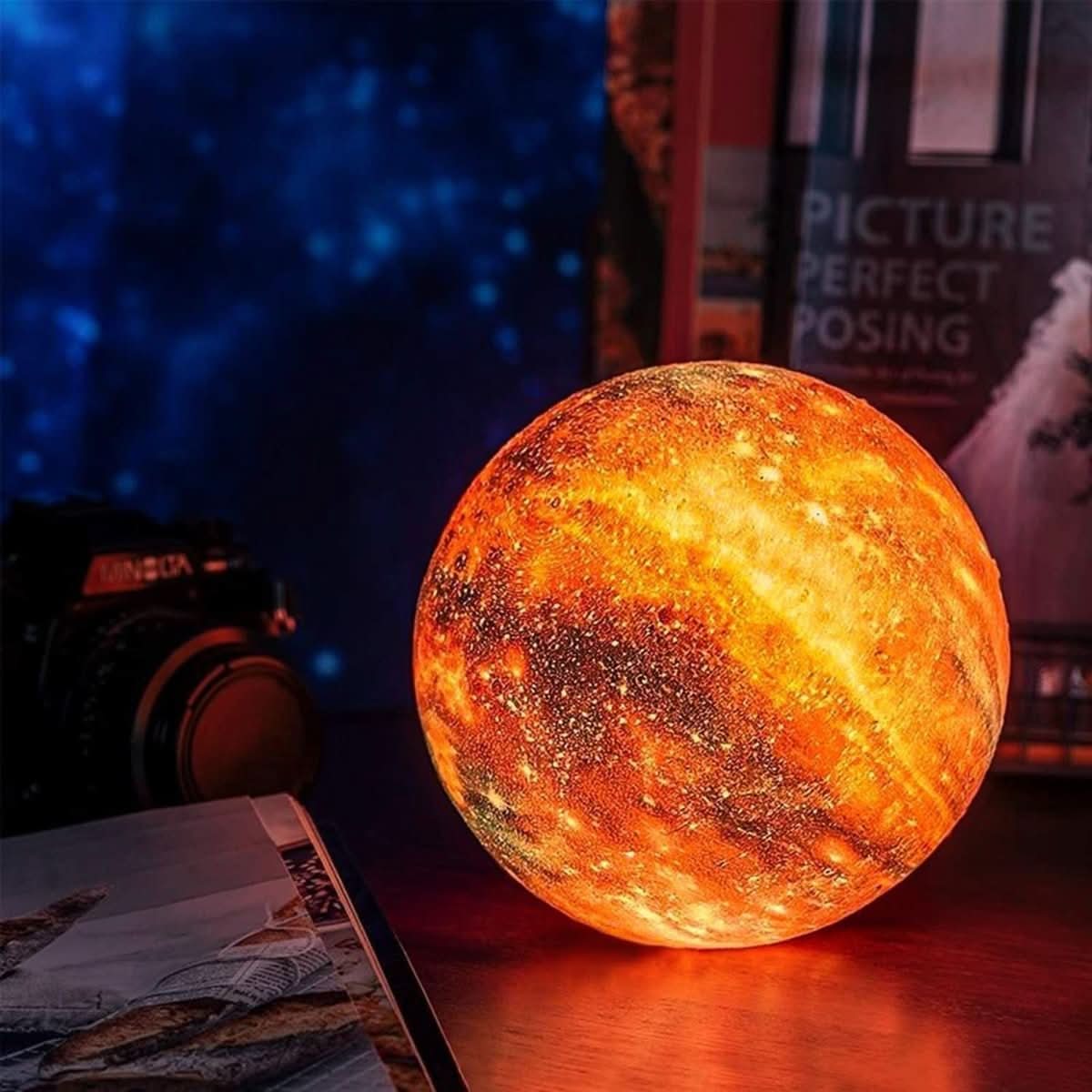 LunaGlow Ambient Moonlight Lamp With Vibrant Color Options And Adjustable Brightness | Temsk
