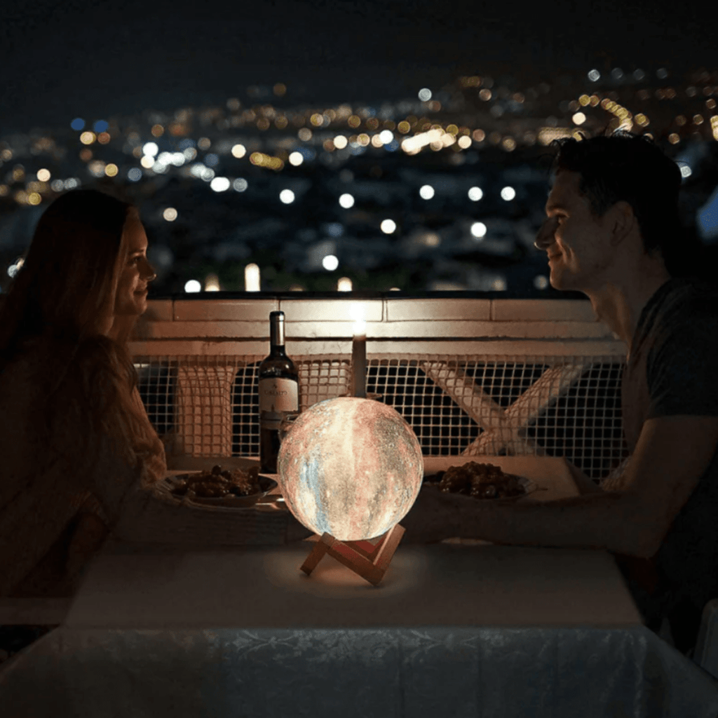LunaGlow Ambient Moonlight Lamp With Vibrant Color Options And Adjustable Brightness | Temsk