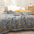 Leaf Pattern Reversible Blanket For Cozy Living Room Decor | Temsk