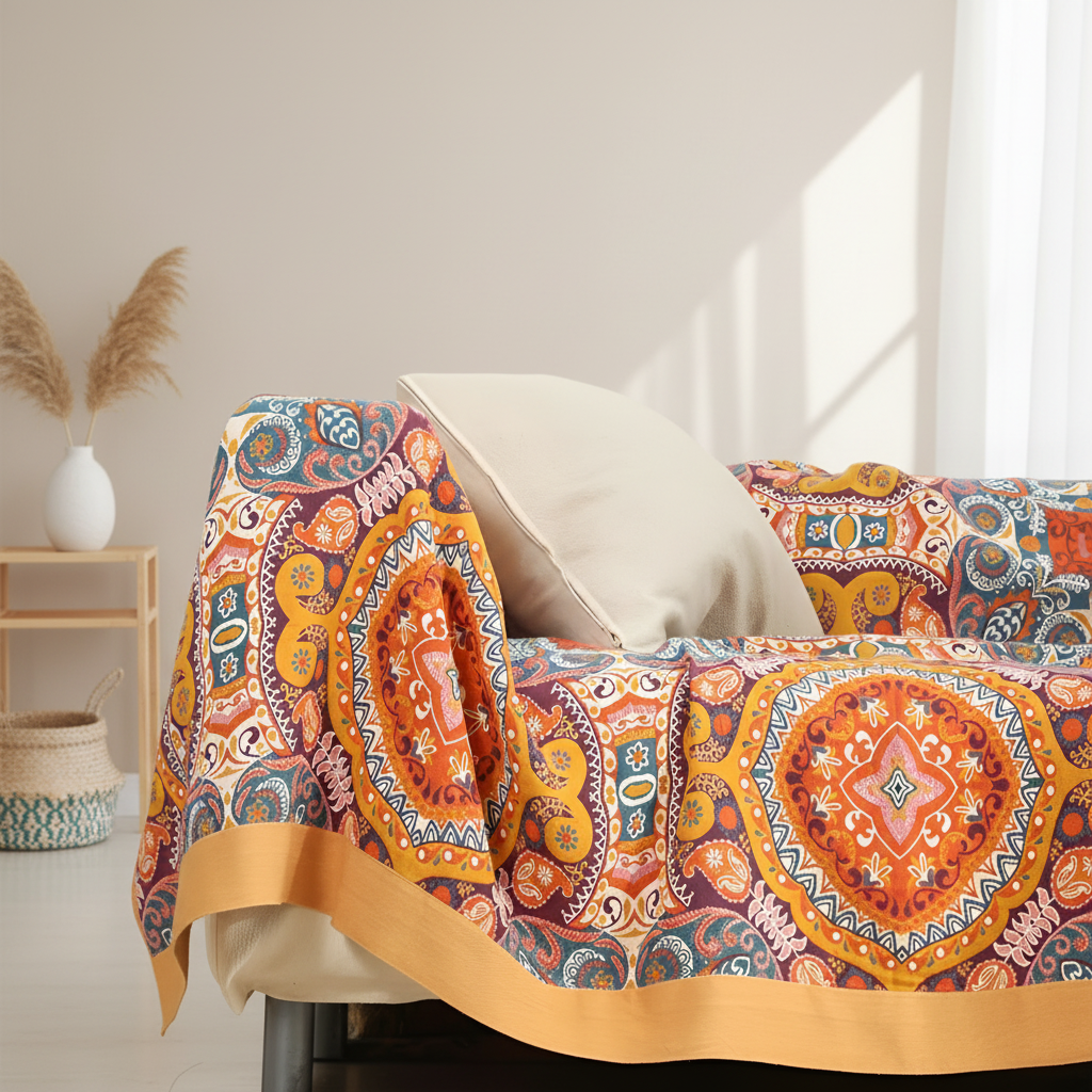 Boho Cooling Reversible Blanket For Breathable Sleep | Temsk
