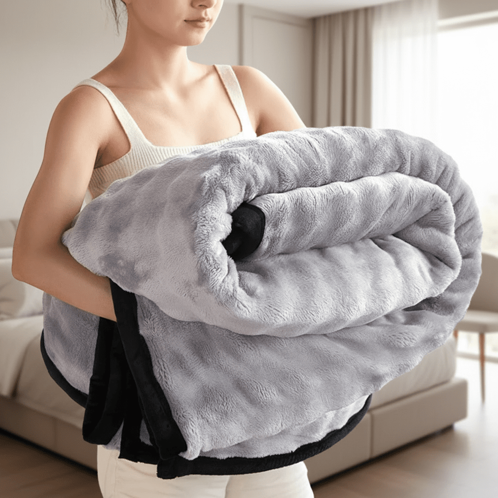 CozyNest Double-Sided Plush Fleece Blanket For Warmth And Softness | Temsk