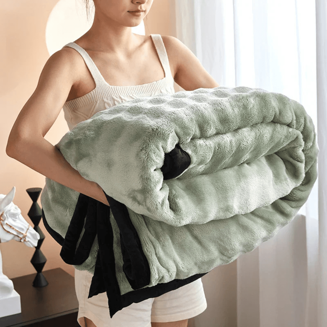 CozyNest Double-Sided Plush Fleece Blanket For Warmth And Softness | Temsk