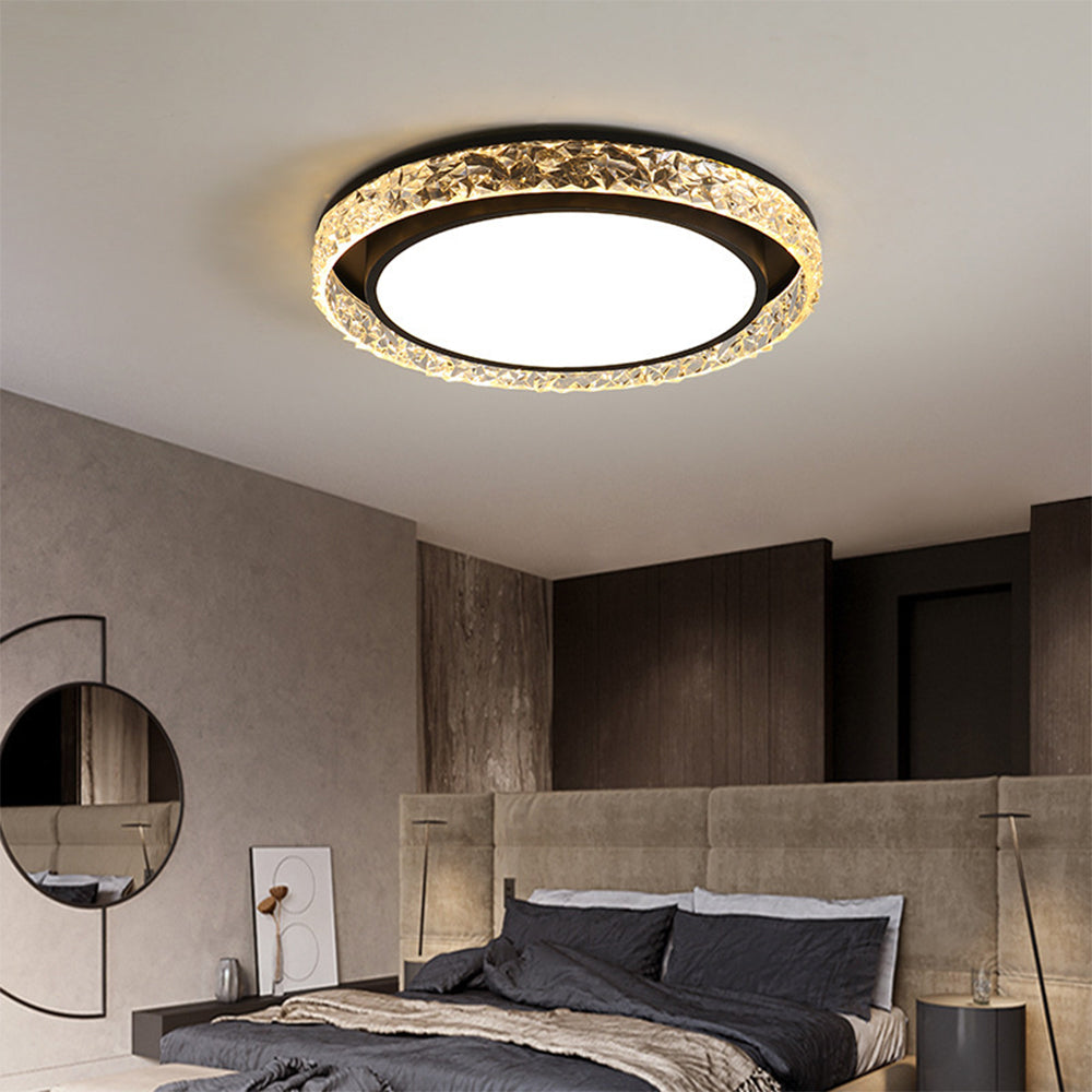 Kristall-Halo-LED-Deckenleuchte mit Fernbedienung und Dimmfunktion | Temsk