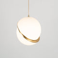 Nyara Moon-Curve Pendant Light With Acrylic And Brass | Snurv | Temsk