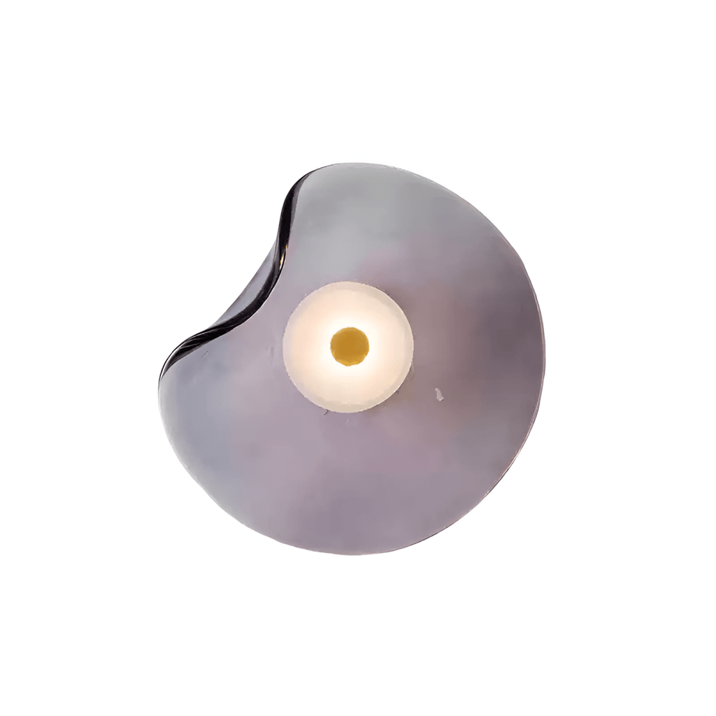 LED Wall Sconce With Curved Glass In Japandi Style, 1-Light Fixture | Temsk