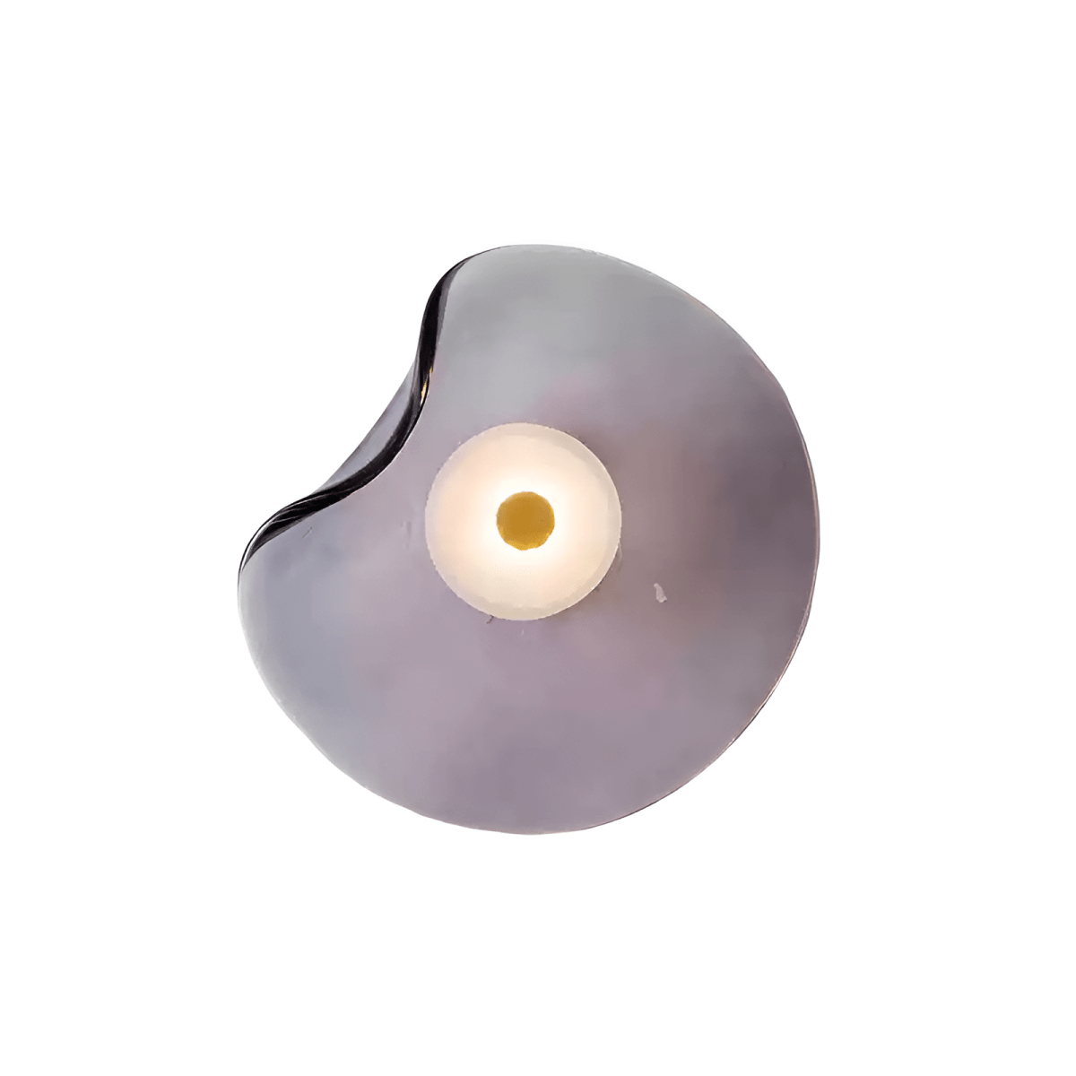 LED Wall Sconce With Curved Glass In Japandi Style, 1-Light Fixture | Temsk