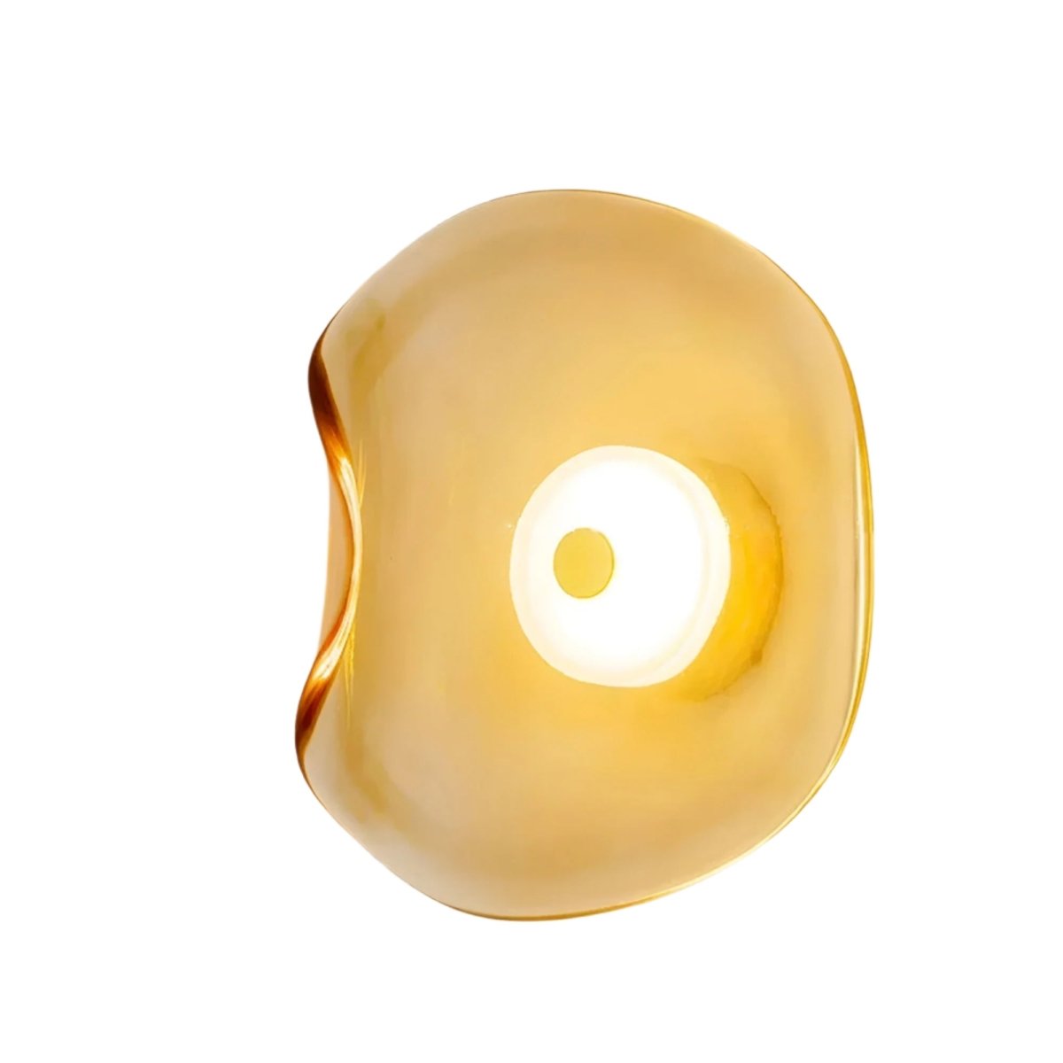 LED Wall Sconce With Curved Glass In Japandi Style, 1-Light Fixture | Temsk