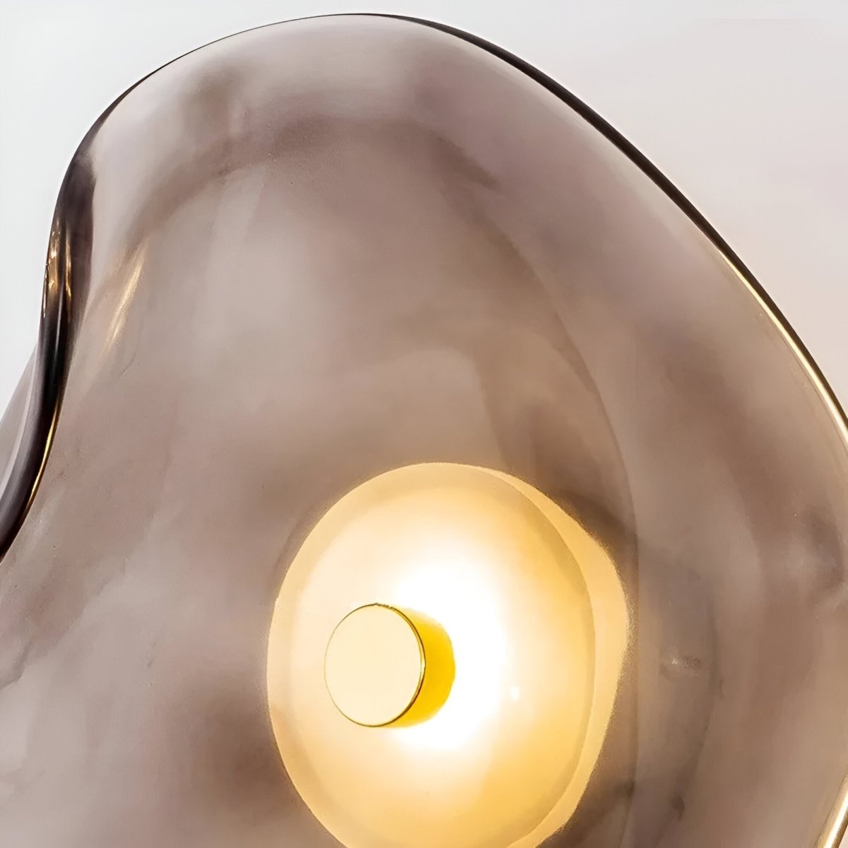 LED Wall Sconce With Curved Glass In Japandi Style, 1-Light Fixture | Temsk