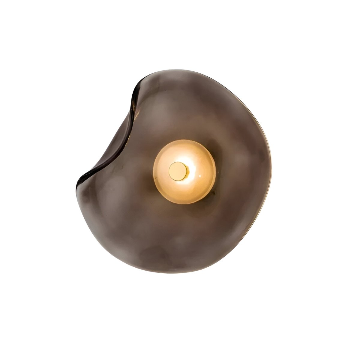 LED Wall Sconce With Curved Glass In Japandi Style, 1-Light Fixture | Temsk