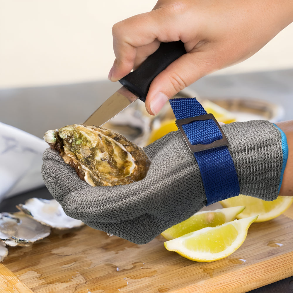 Schnittfeste Handschuhe aus Edelstahlgeflecht für die Lebensmittelzubereitung | Temsk