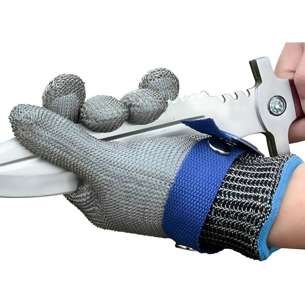 Schnittfeste Handschuhe aus Edelstahlgeflecht für die Lebensmittelzubereitung | Temsk