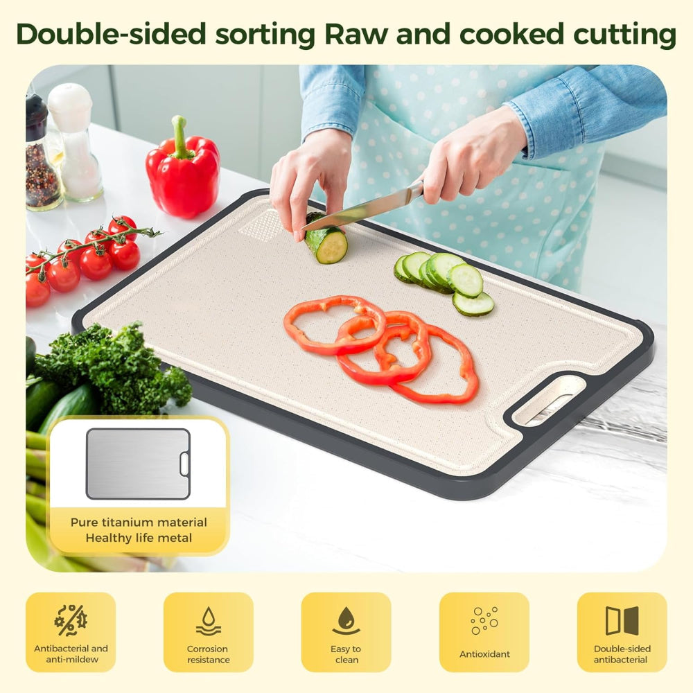 Dual-Sided Metal Kitchen Prep Board for Meat and Produce | Temsk