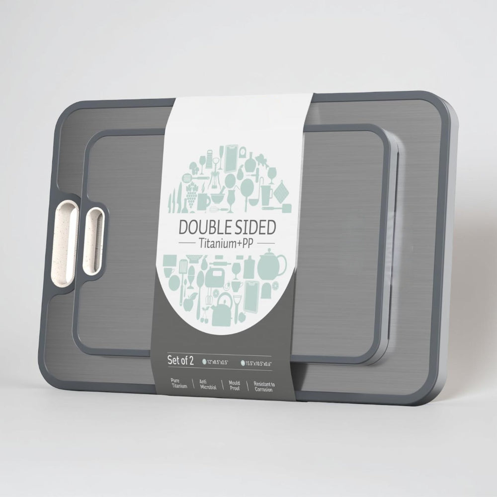 Dual-Sided Metal Kitchen Prep Board for Meat and Produce | Temsk