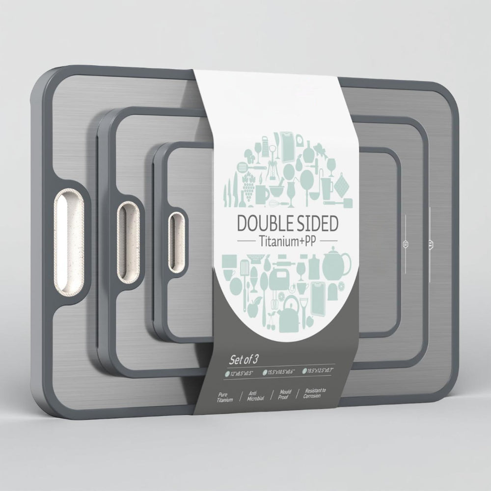 Dual-Sided Metal Kitchen Prep Board for Meat and Produce | Temsk