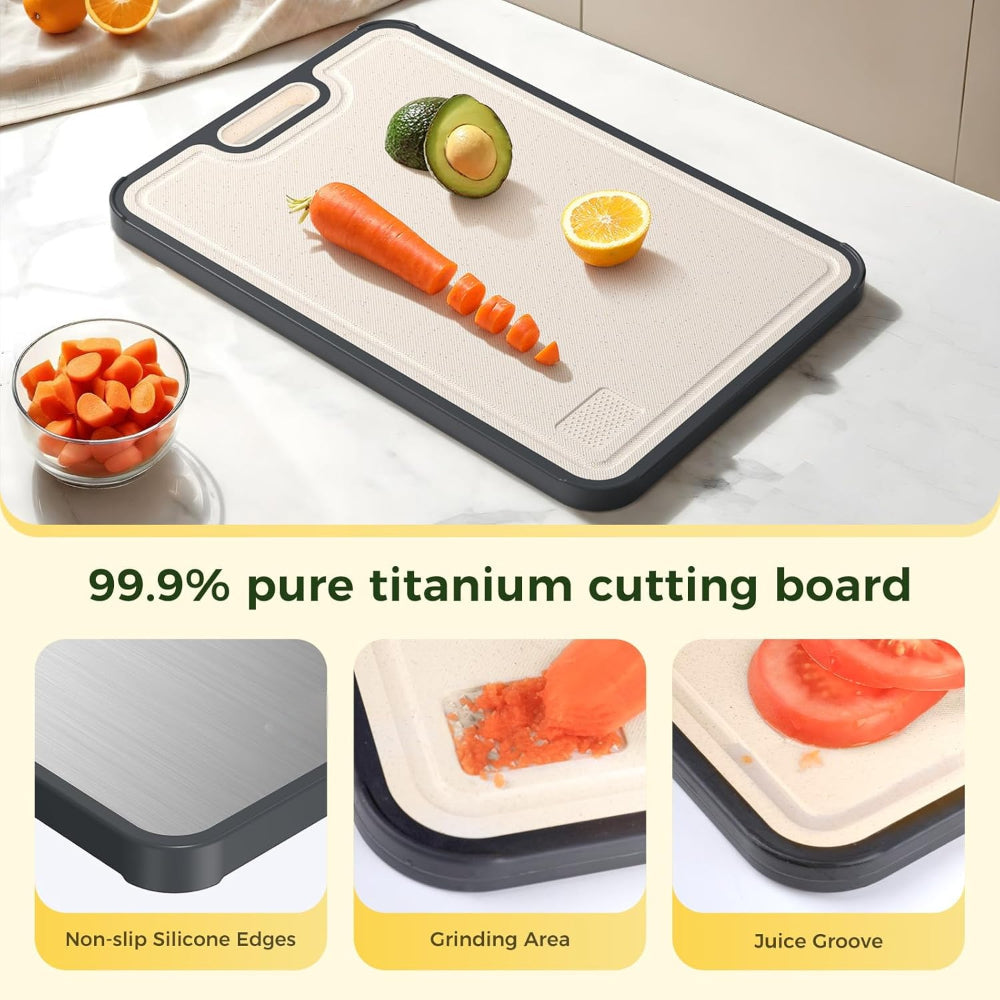 Dual-Sided Metal Kitchen Prep Board for Meat and Produce | Temsk