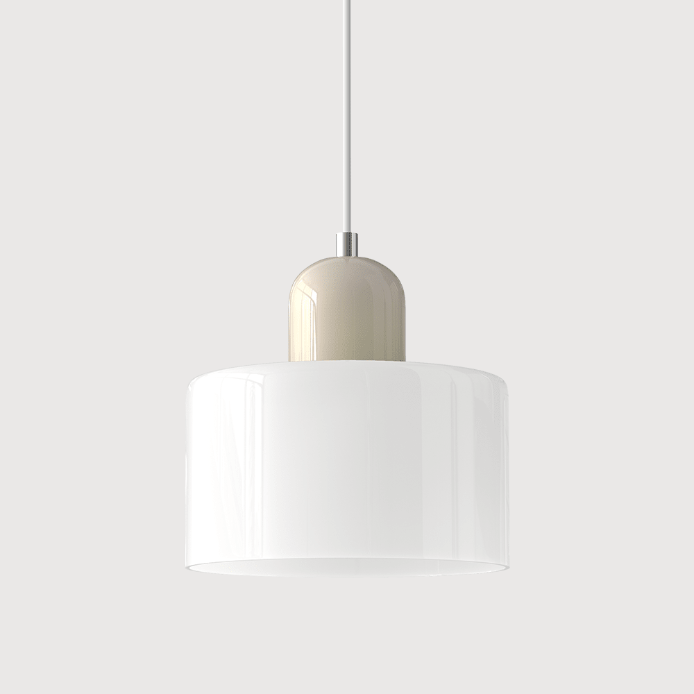 12-Inch Height Cylindrical Glass Shade Pendant Light Fixture | Temsk