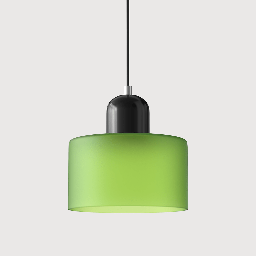 12-Inch Height Cylindrical Glass Shade Pendant Light Fixture | Temsk