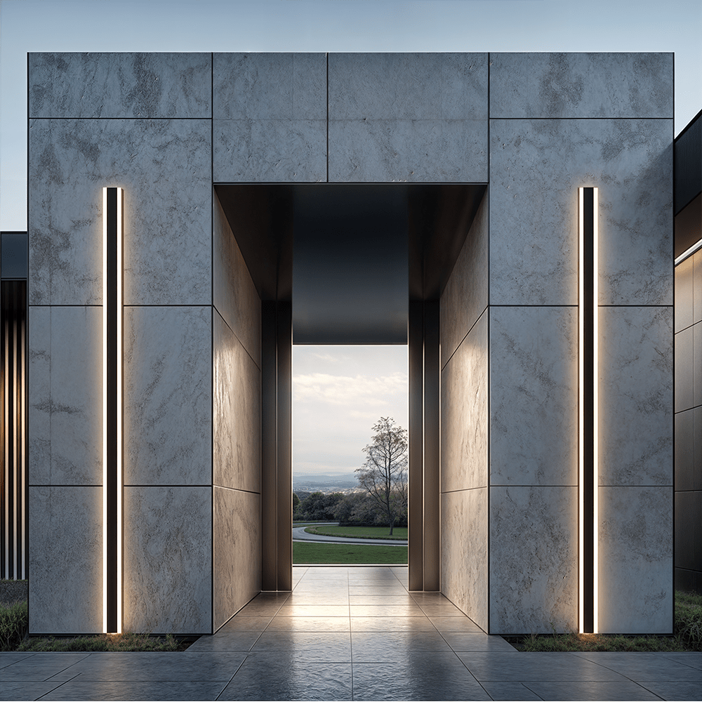 Astrae Long-Strip Outdoor LED Wall Light in Aluminum for Homes and Businesses | Temsk