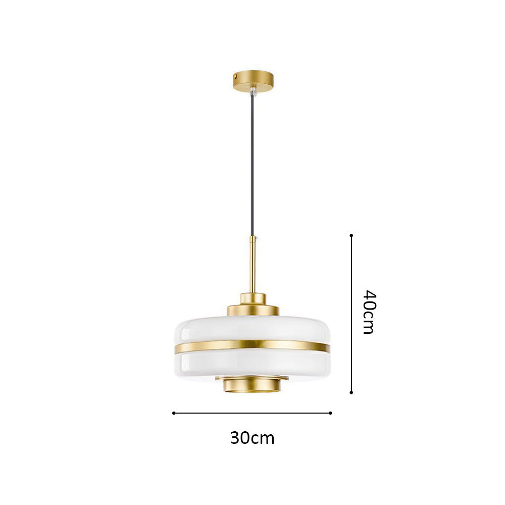 Nordic Glass And Metal Pendant Lamp By Nyra With Warm LED Glow | Snurv | Temsk