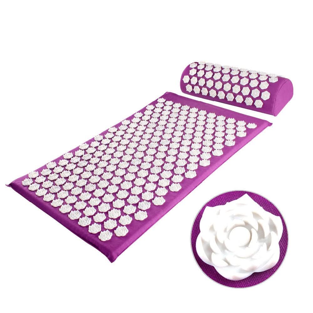 CalmFlow Acupressure Yoga Mat and Cushion Set for Natural Pain Relief and Relaxation | Temsk