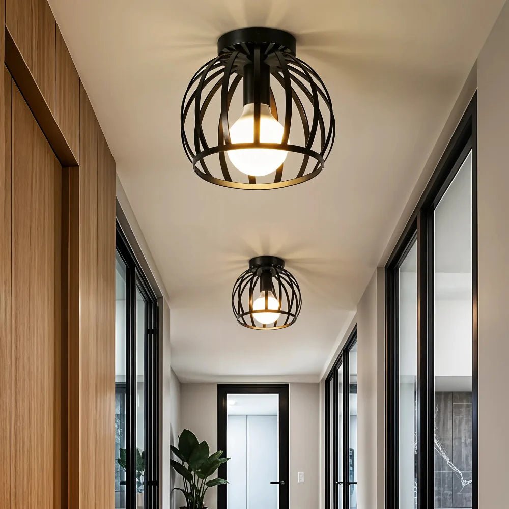 ApexHalo Black Industrial Ceiling Light Made Of Metal With A Raw Character | Temsk