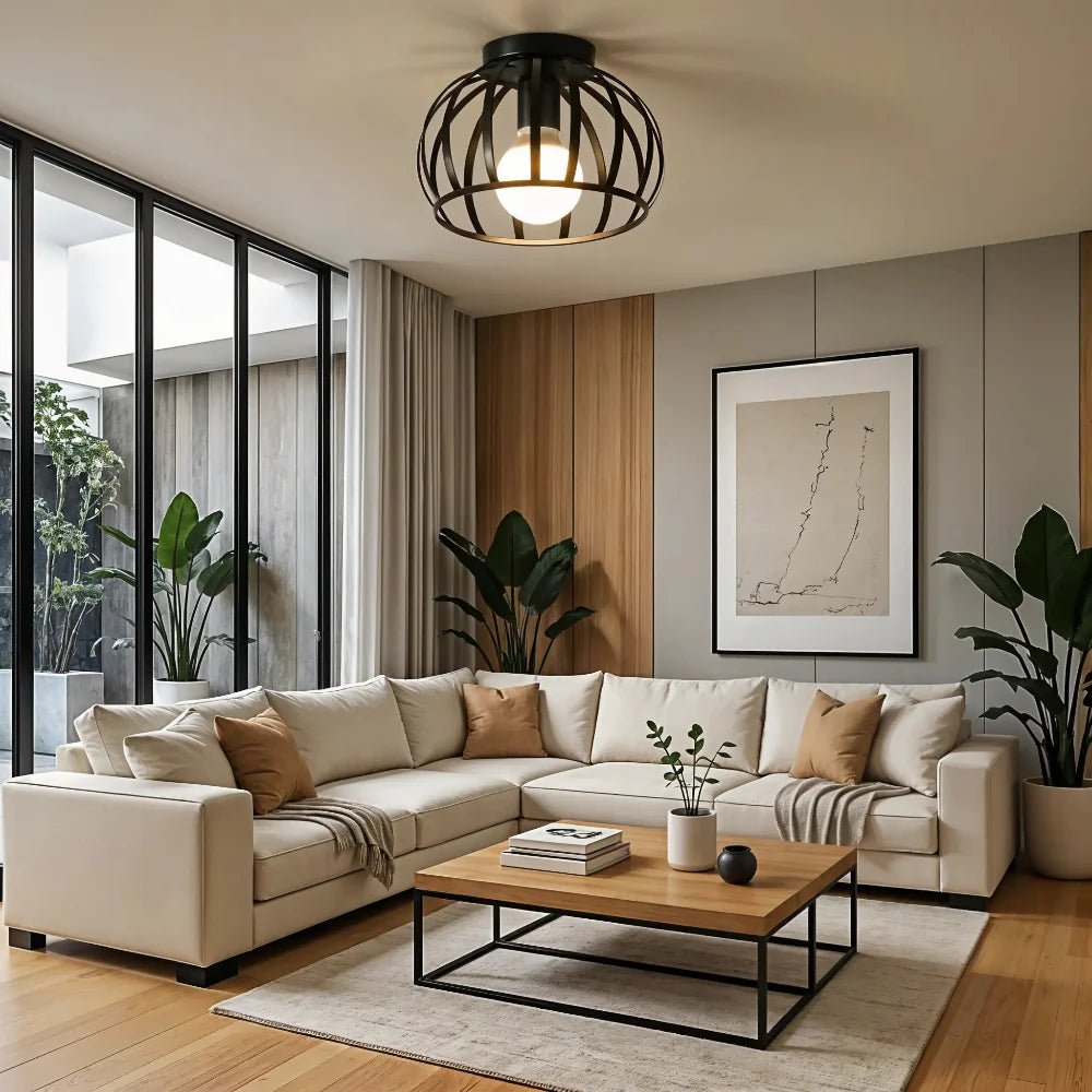 ApexHalo Black Industrial Ceiling Light Made Of Metal With A Raw Character | Temsk