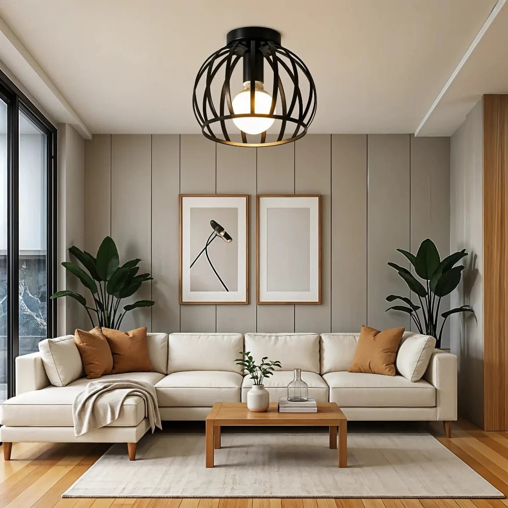 ApexHalo Black Industrial Ceiling Light Made Of Metal With A Raw Character | Temsk