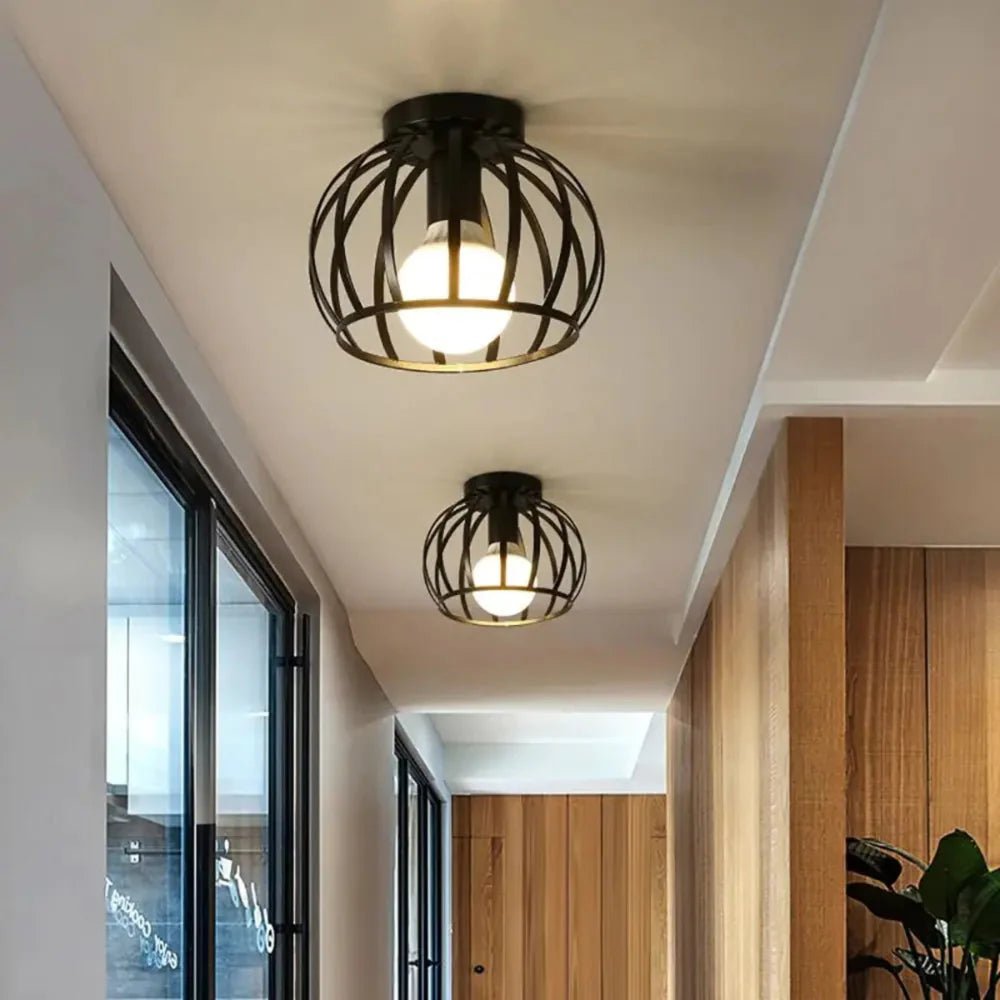 ApexHalo Black Industrial Ceiling Light Made Of Metal With A Raw Character | Temsk