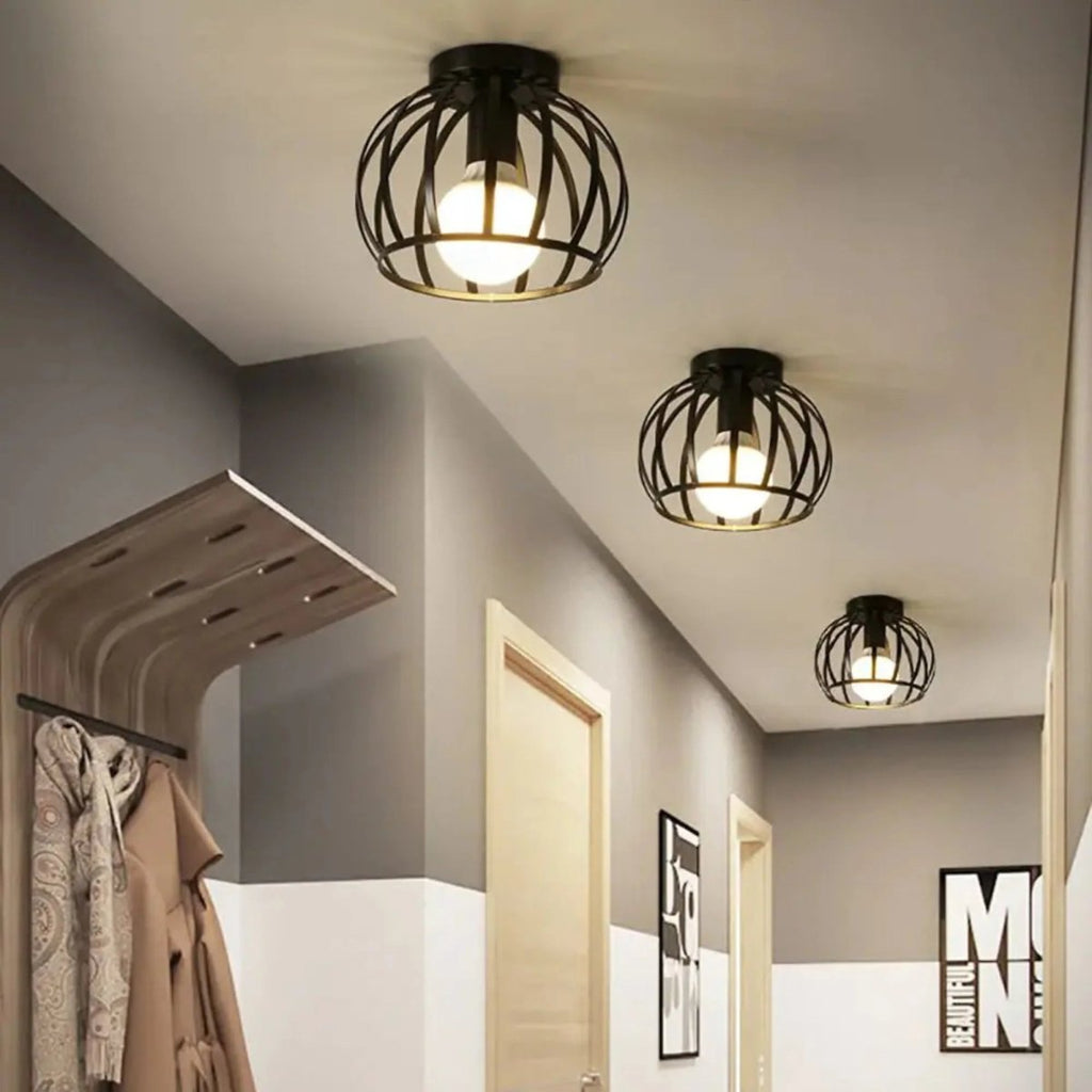 ApexHalo Black Industrial Ceiling Light Made Of Metal With A Raw Character | Temsk