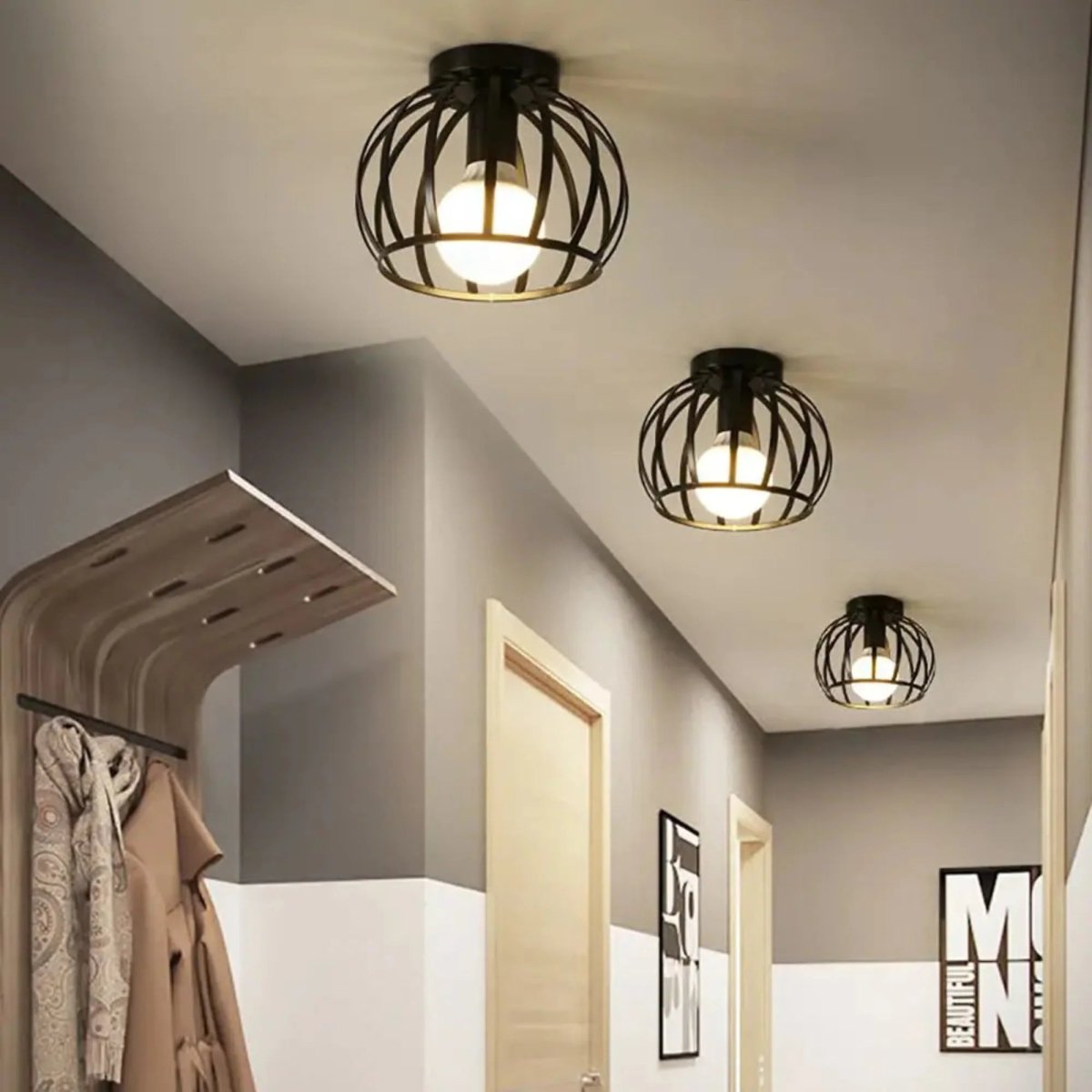 ApexHalo Black Industrial Ceiling Light Made Of Metal With A Raw Character | Temsk