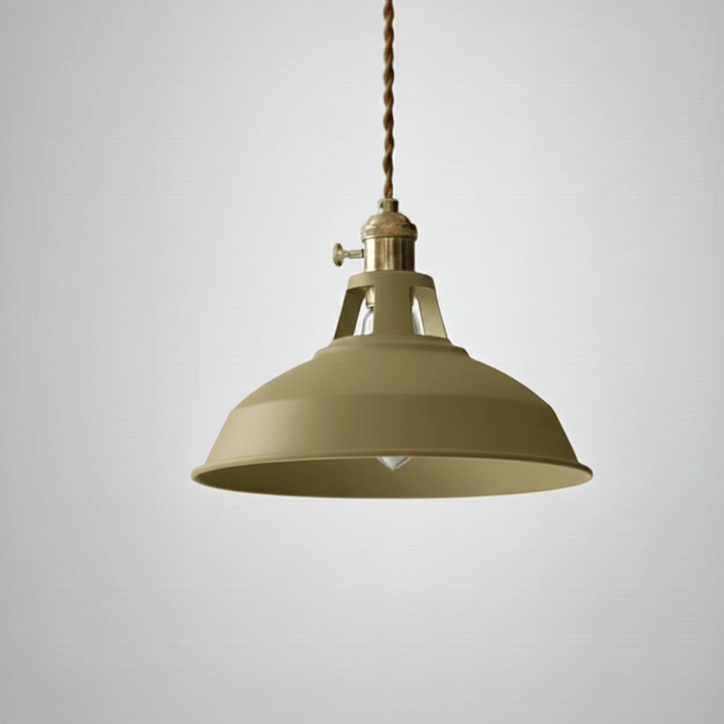IronVale Retro Steel Barn Pendant Light For Dining Areas And Loft Interiors | Temsk