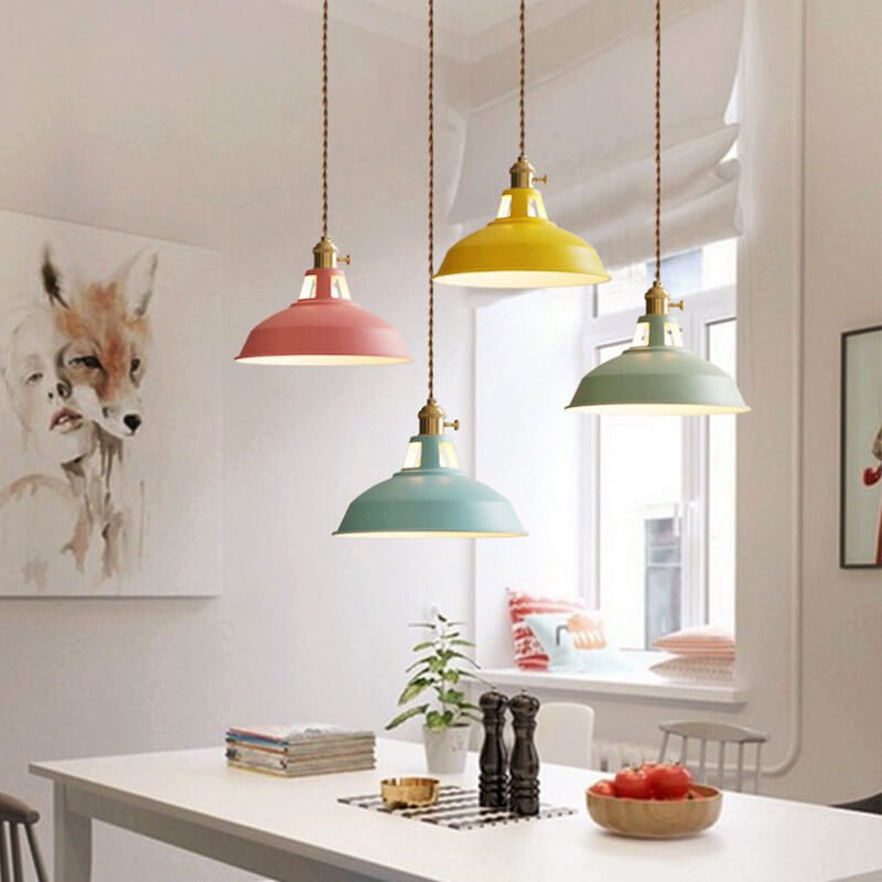 IronVale Retro Steel Barn Pendant Light For Dining Areas And Loft Interiors | Temsk