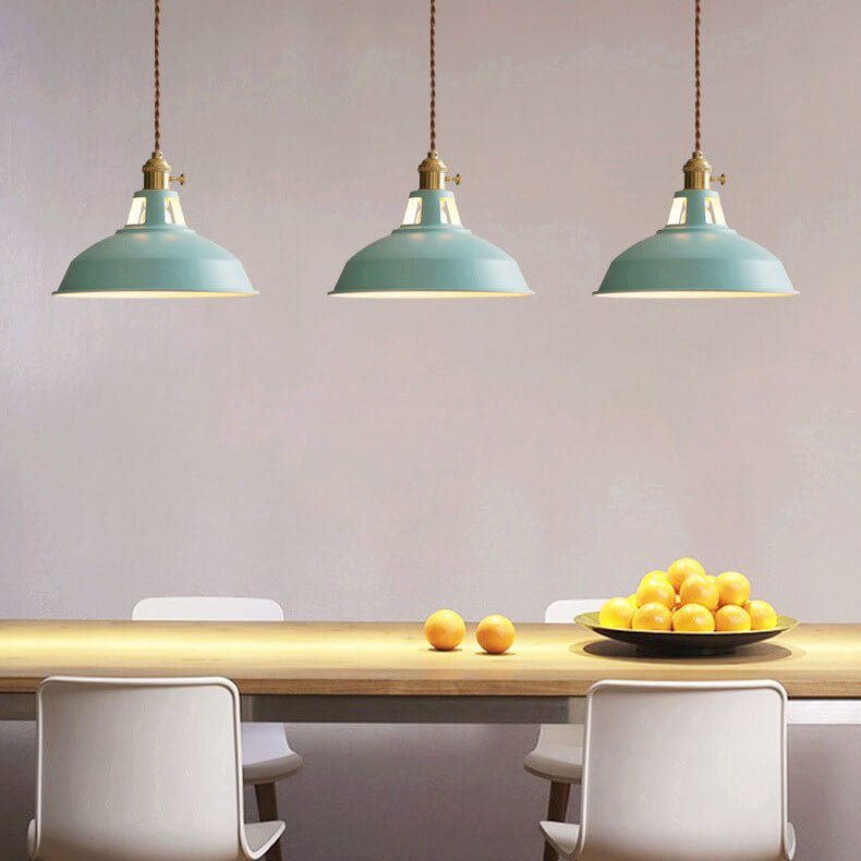 IronVale Retro Steel Barn Pendant Light For Dining Areas And Loft Interiors | Temsk