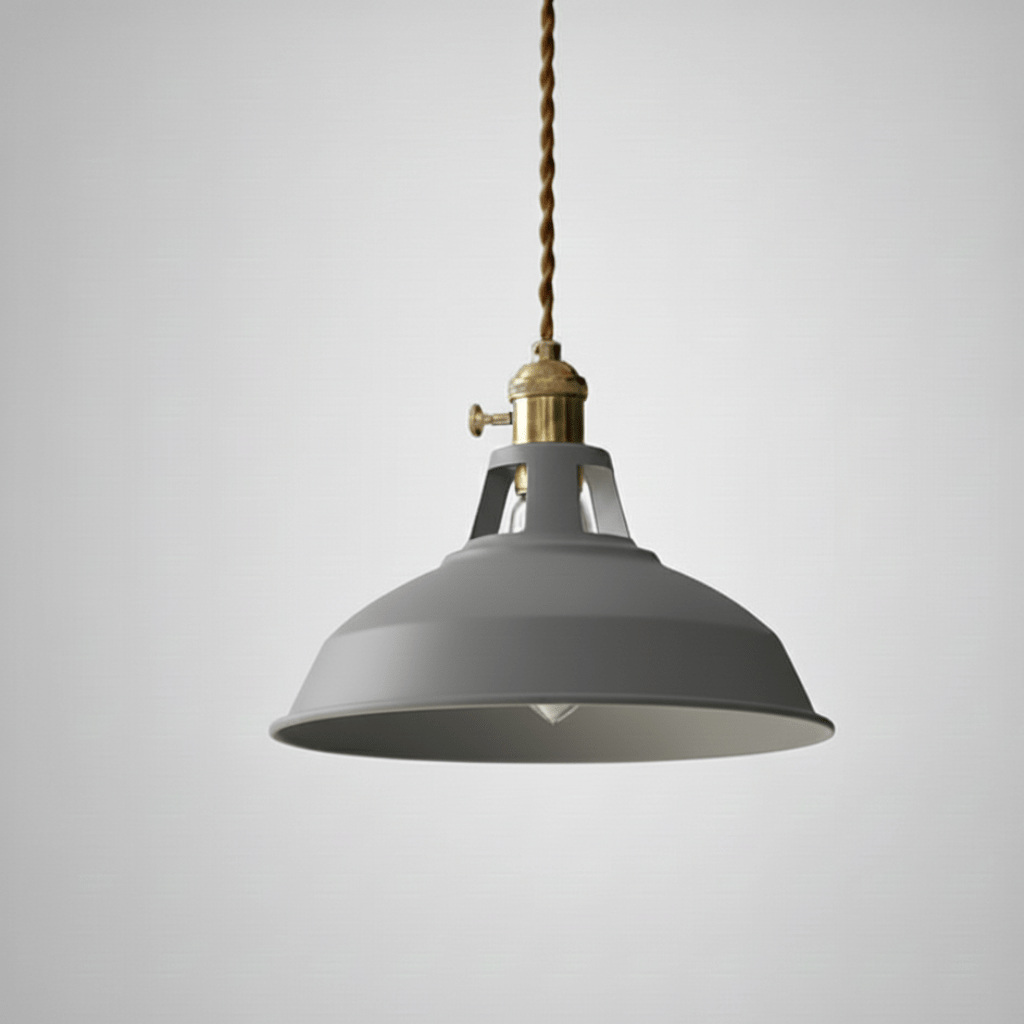 IronVale Retro Steel Barn Pendant Light For Dining Areas And Loft Interiors | Temsk