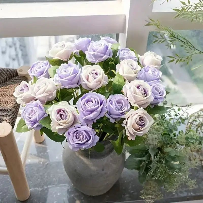 Aurelia Velvet Artificial Roses For Valentine's Day And Indoor Arrangements | Temsk