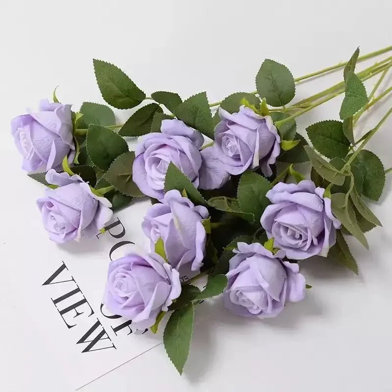 Aurelia Velvet Artificial Roses For Valentine's Day And Indoor Arrangements | Temsk