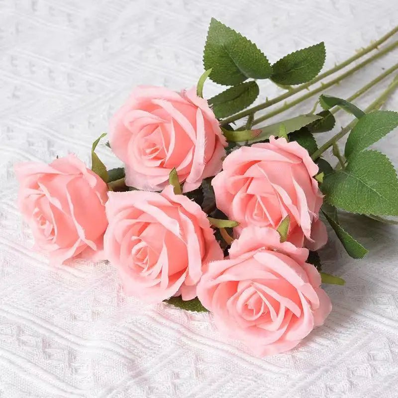 Aurelia Velvet Artificial Roses For Valentine's Day And Indoor Arrangements | Temsk