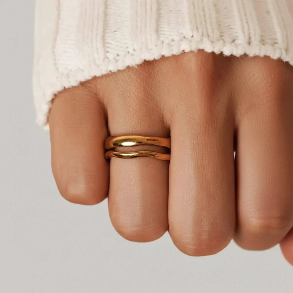 Minimalist Gold Ring With Stainless Steel For Daily Wear | Temsk