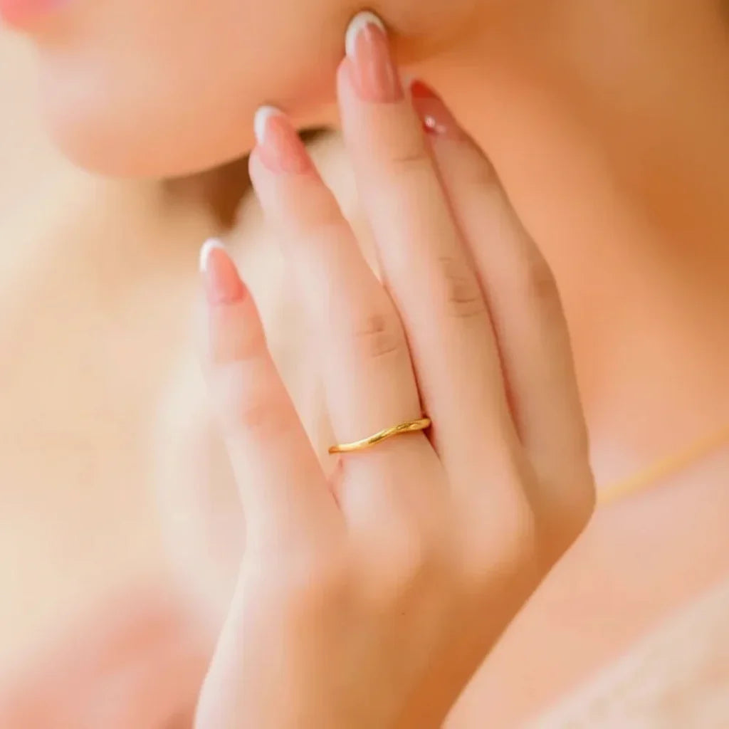 Minimalist Gold Ring With Stainless Steel For Daily Wear | Temsk