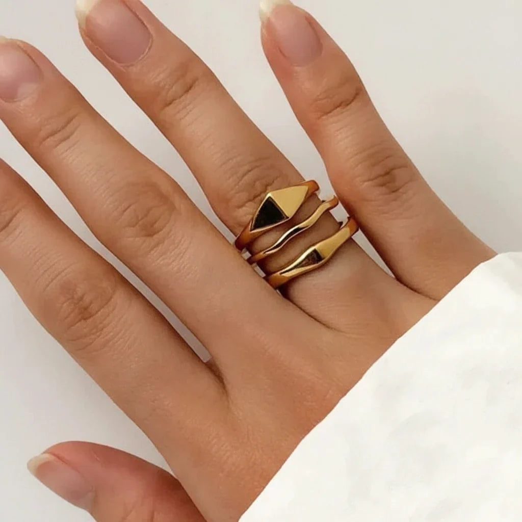 Minimalist Gold Ring With Stainless Steel For Daily Wear | Temsk
