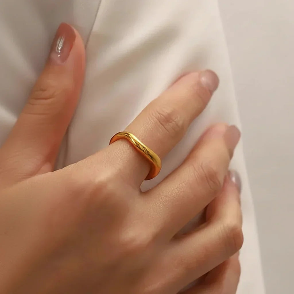 Minimalist Gold Ring With Stainless Steel For Daily Wear | Temsk