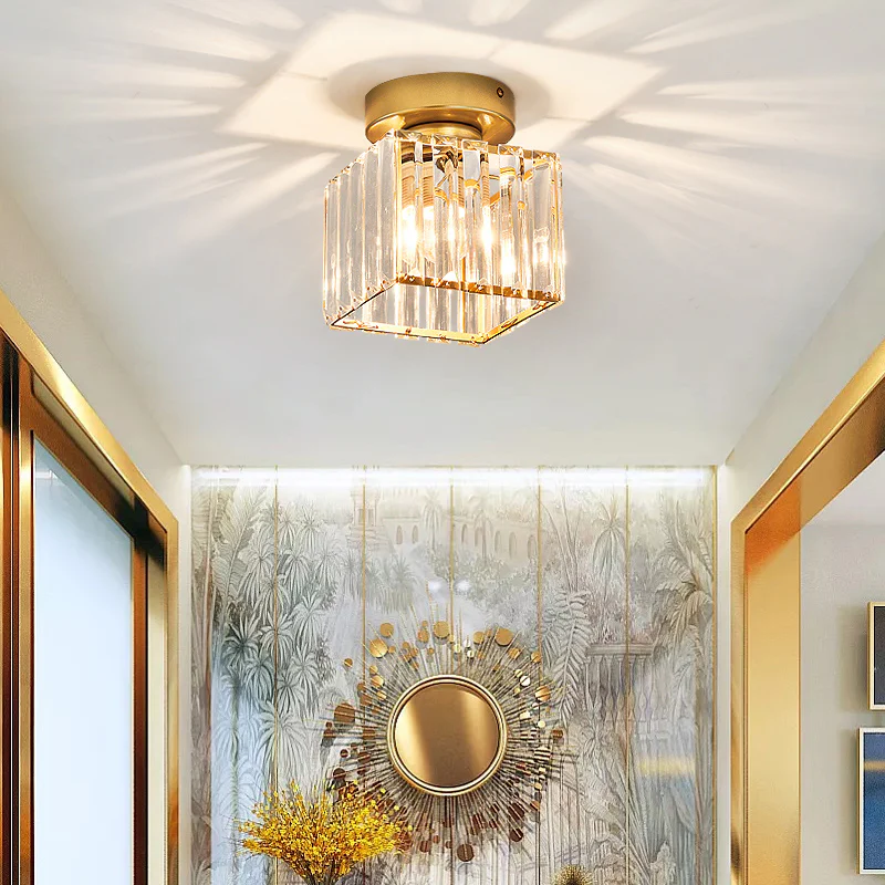Crystal Ceiling Light E27, Surface Mounted, Modern Hall and Living Room | Temsk