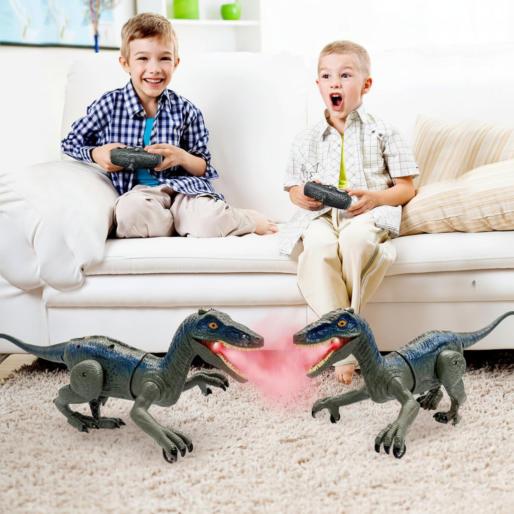 RC dinosaurus Velociraptor s osvětlením, zvuky a stříkáním | Temsk