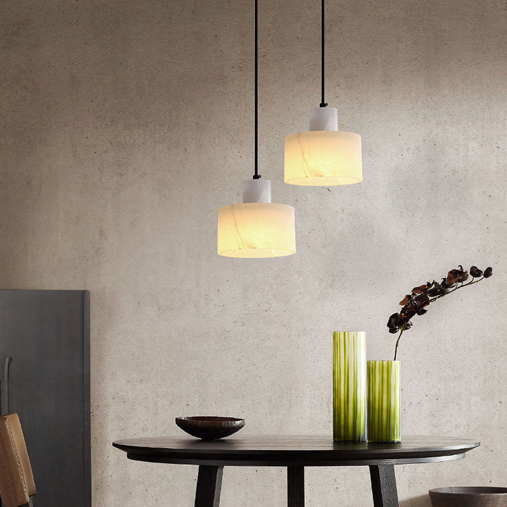 Nordin White Marble Pendant Light for Scandinavian Interiors | Snurv | Temsk